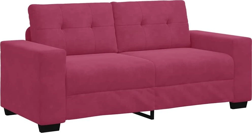 Dvivietė sofa, vyno raudonumo, 180x77x82 cm, aksominė