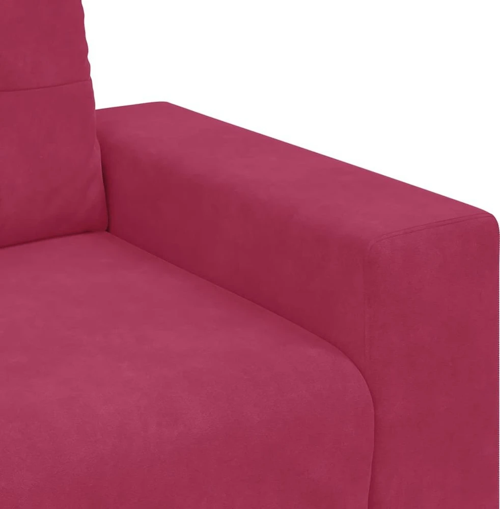 Dvivietė sofa, vyno raudonumo, 180x77x82 cm, aksominė