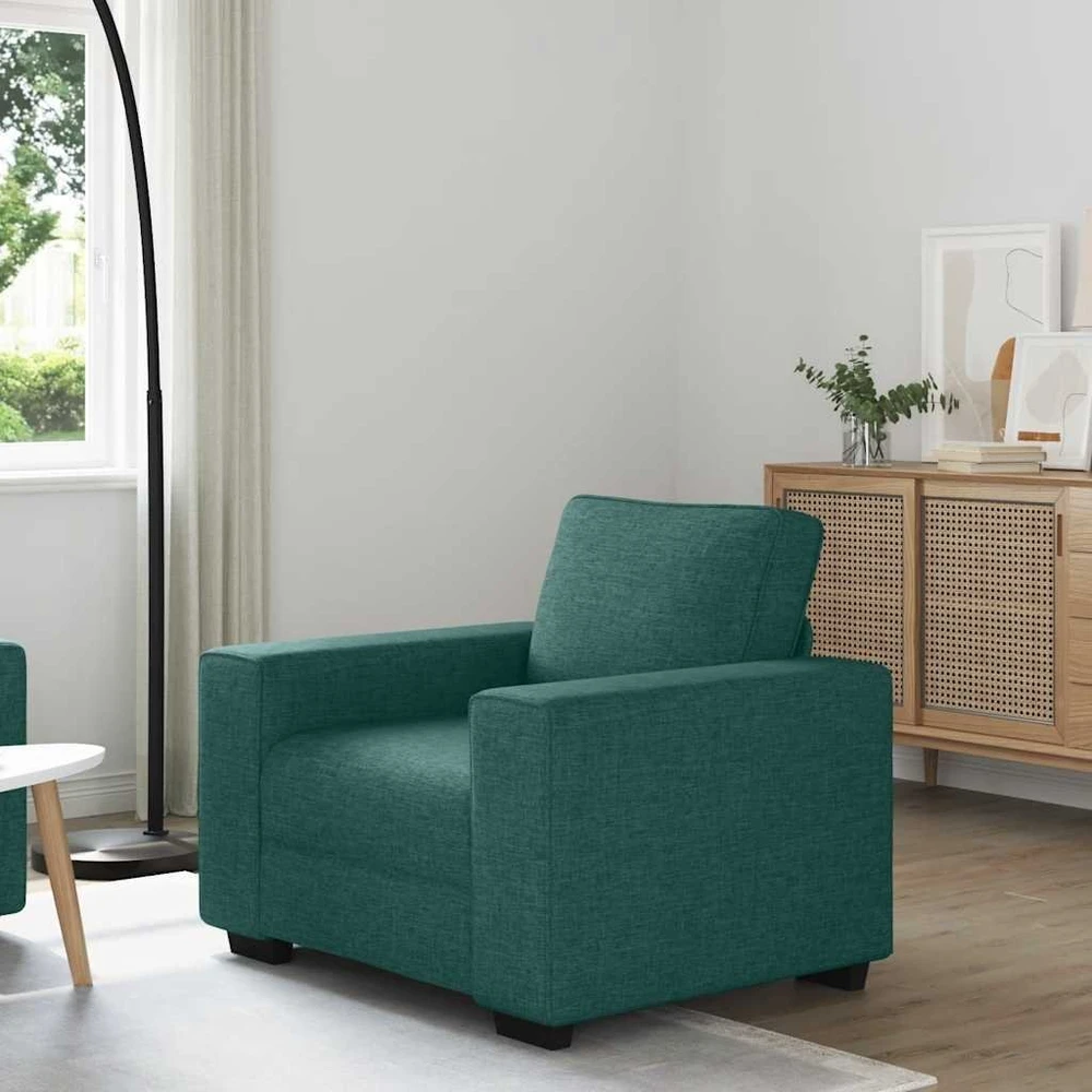 Sofa-kėdė, tamsiai žalia, 100x77x82 cm, audinys