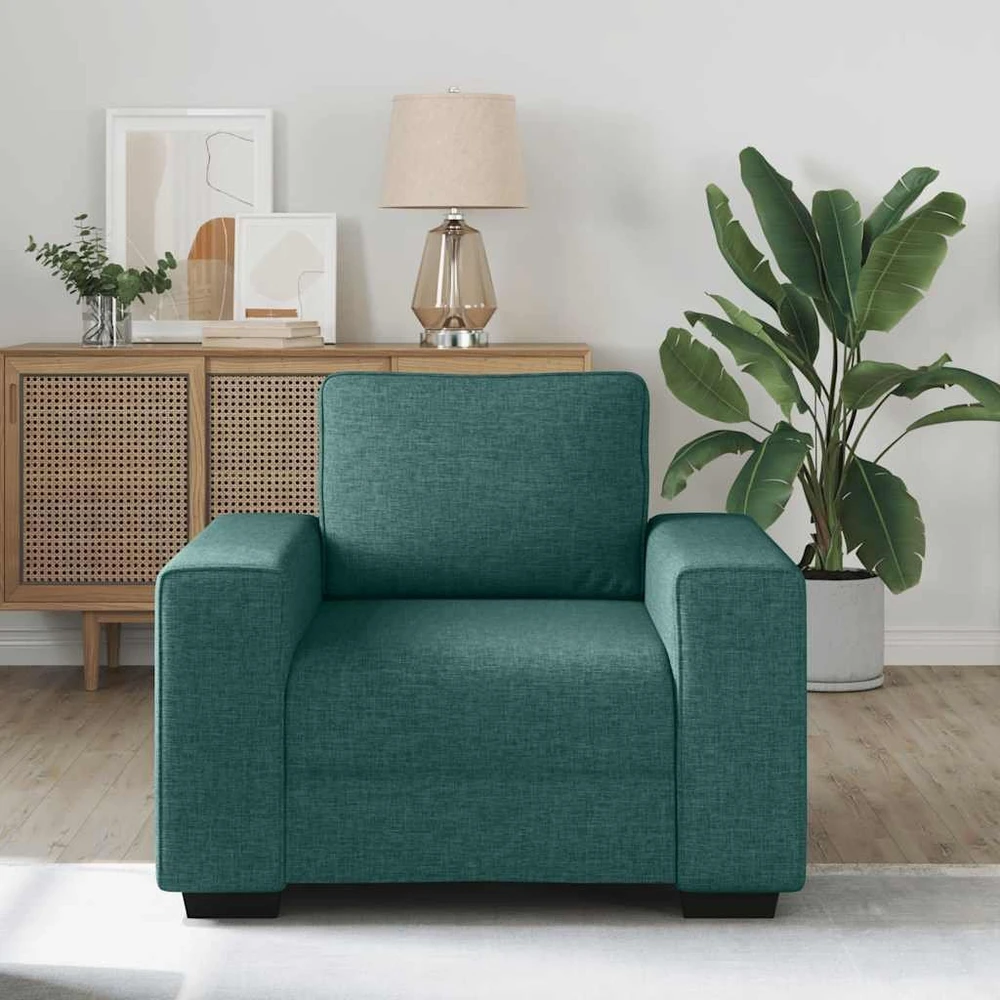 Sofa-kėdė, tamsiai žalia, 100x77x82 cm, audinys