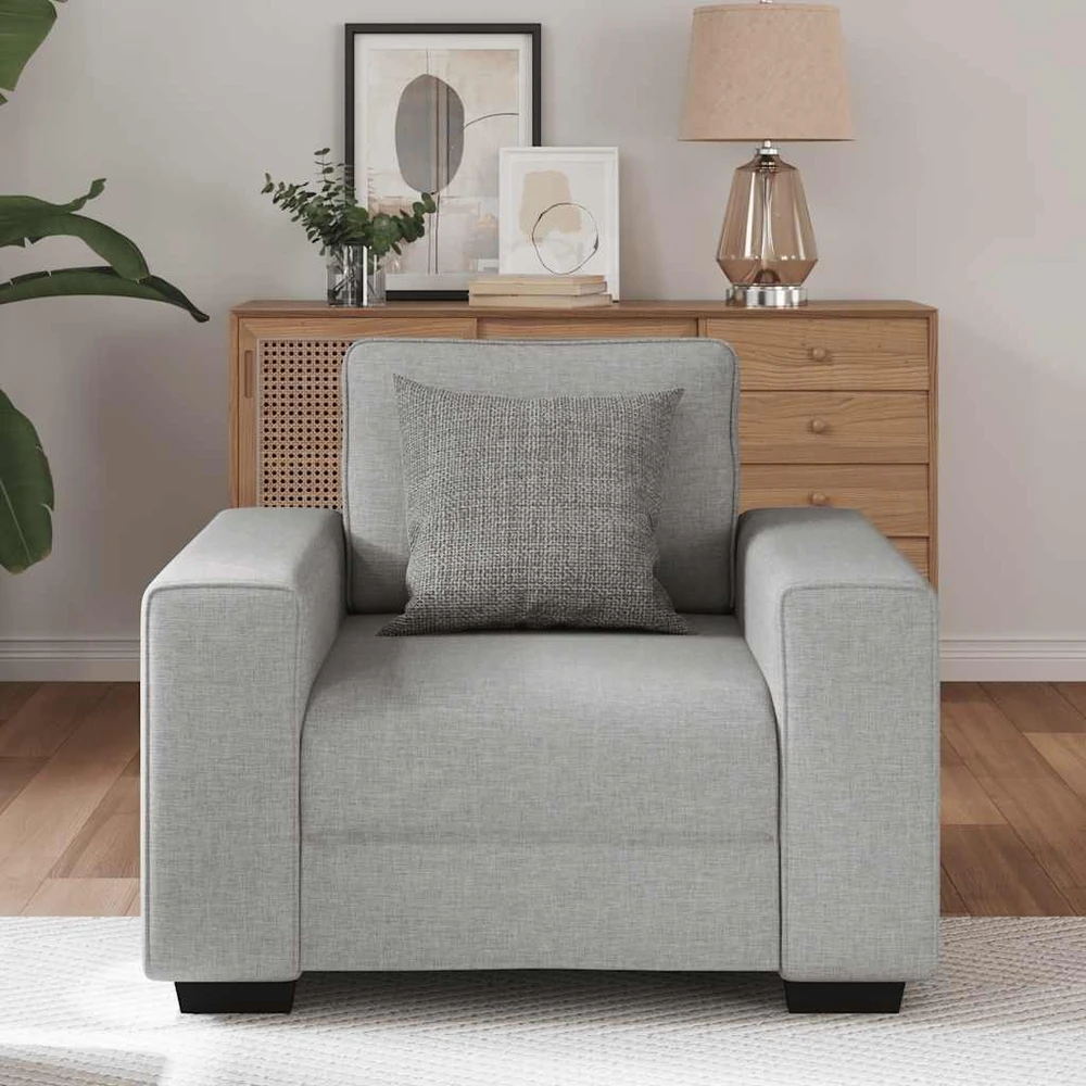 Sofa-kėdė, debesų pilka, 100x77x82 cm, audinys