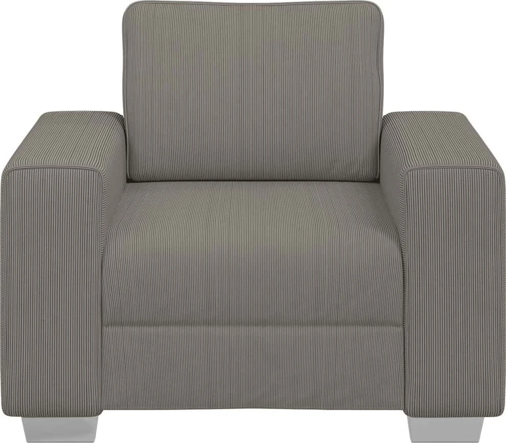 Sofa-kėdė, šviesiai pilka, 100x77x82 cm, velvetas, audinys
