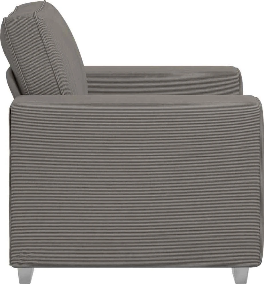 Sofa-kėdė, šviesiai pilka, 100x77x82 cm, velvetas, audinys