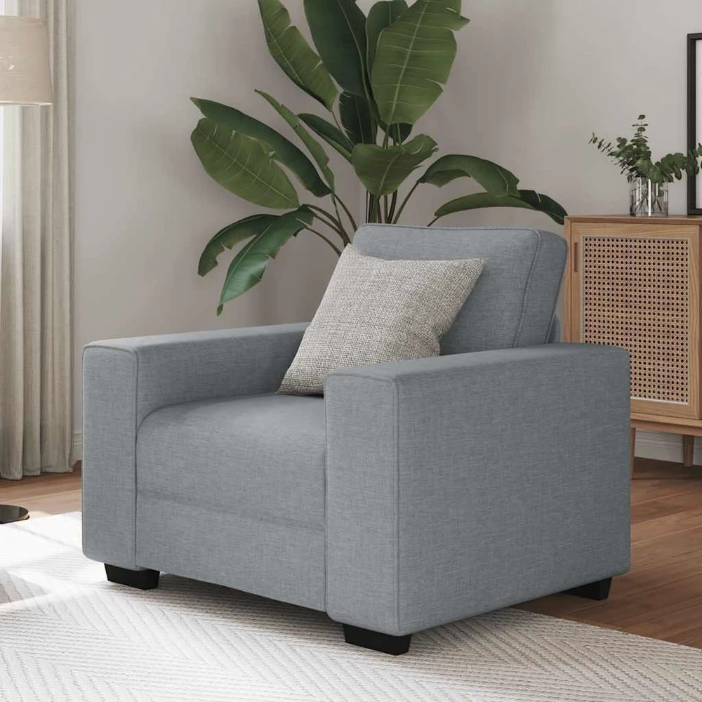 Sofa-kėdė, šviesiai pilka, 100x77x82 cm, audinys