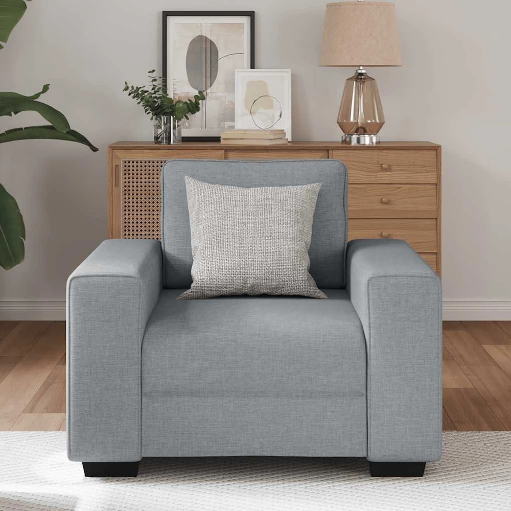 Sofa-kėdė, šviesiai pilka, 100x77x82 cm, audinys