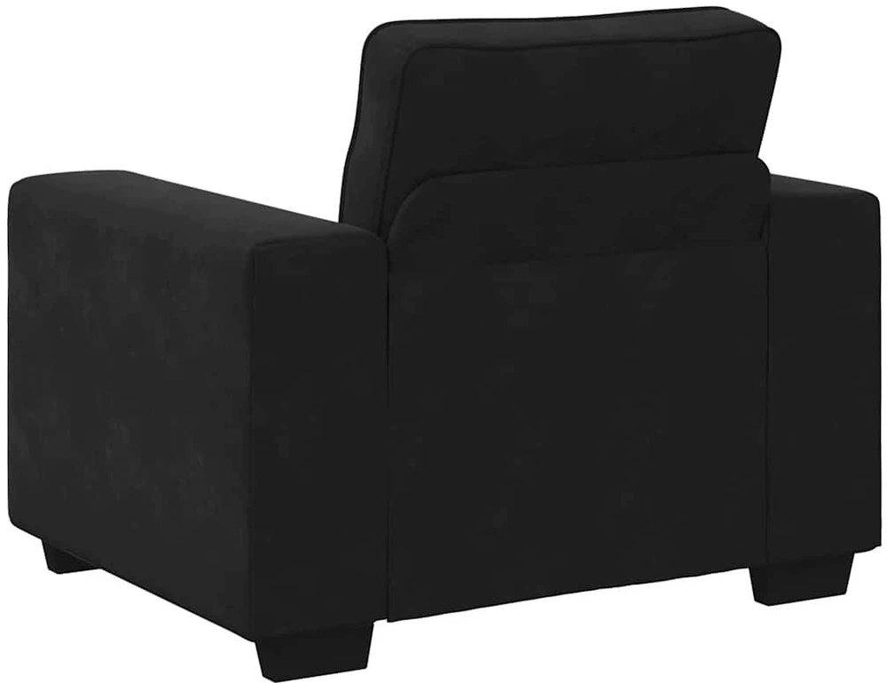 Sofa-kėdė, juoda, 100x77x82 cm, aksomas