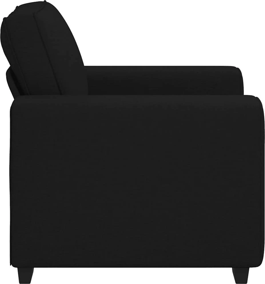 Sofa-kėdė, juoda, 100x77x82 cm, audinys