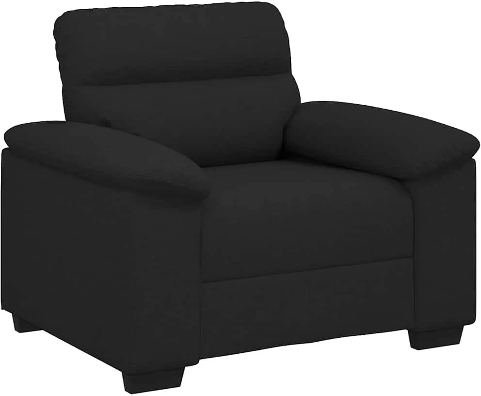 Sofa-kėdė, juoda, 100x81x84 cm, audinys