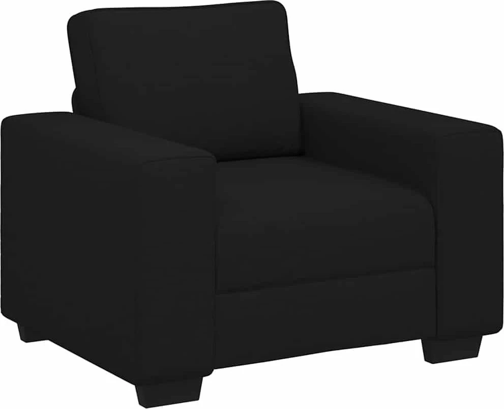 Sofa-kėdė, juoda, 100x77x82 cm, audinys