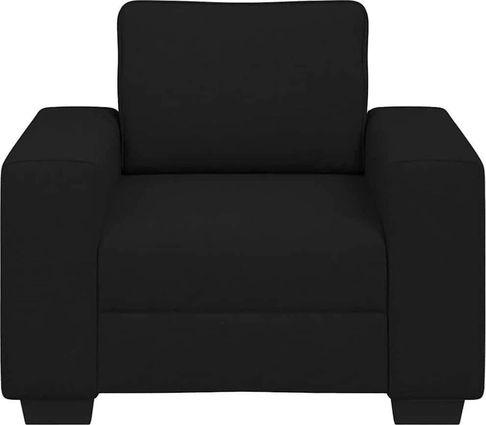 Sofa-kėdė, juoda, 100x77x82 cm, audinys