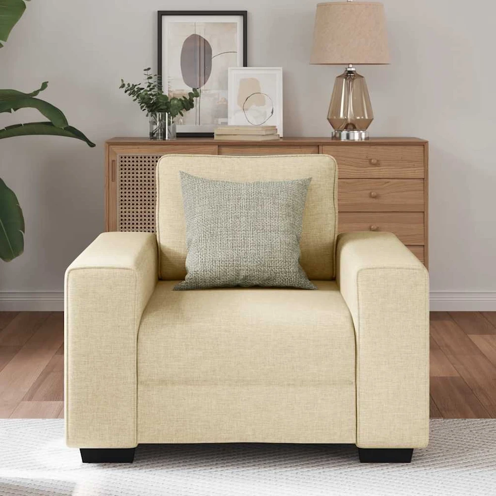 Sofa Sofos krėslas, kreminės spalvos, 100x77x82 cm, audinys