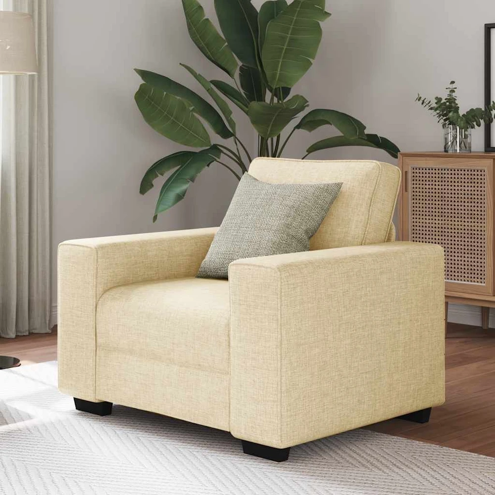 Sofa Sofos krėslas, kreminės spalvos, 100x77x82 cm, audinys