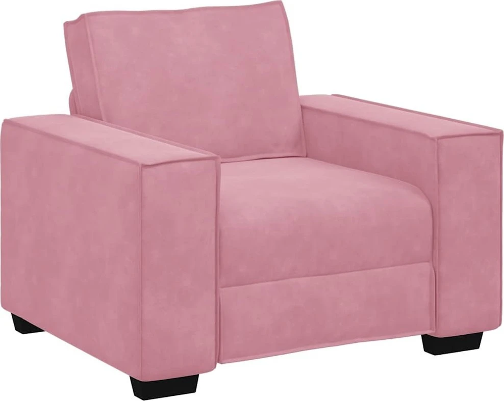 Sofa Sofos krėslas, rožinė, 100x78x84 cm, aksomas