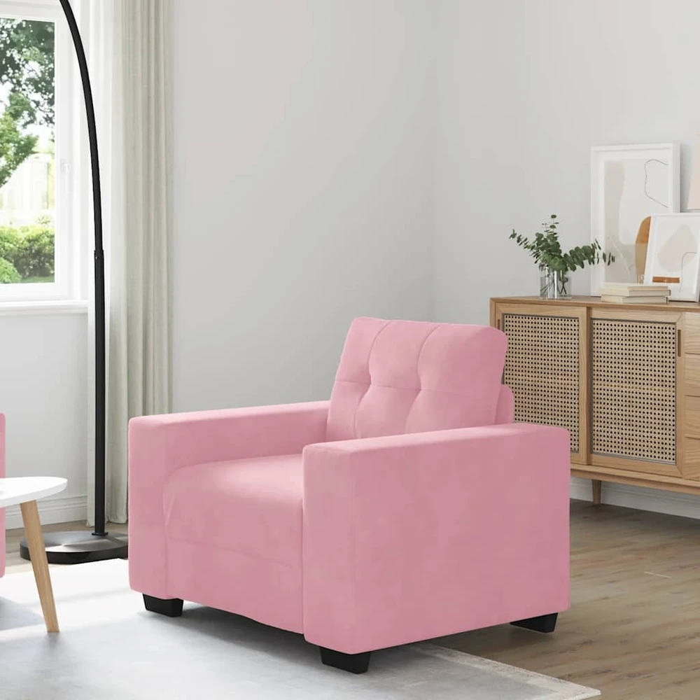 Sofa Sofos krėslas, rožinė, 100x78x80 cm, aksomas