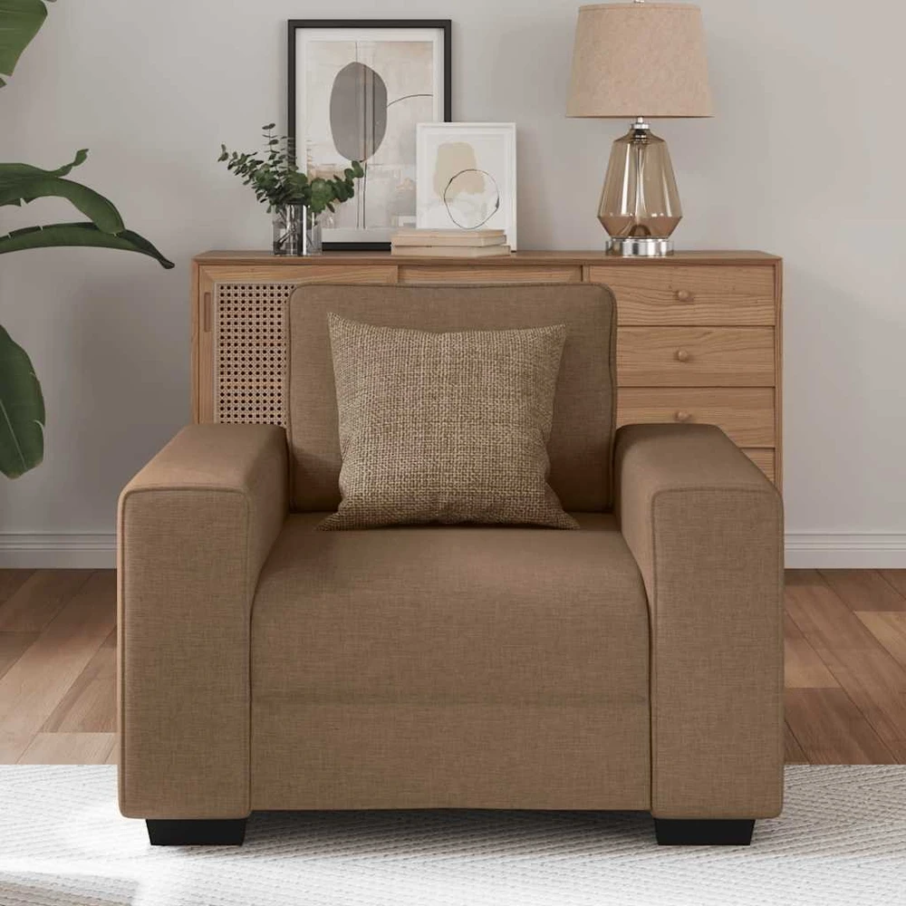 Sofa-kėdė, ruda, 100x77x82 cm, audinys