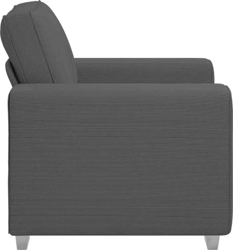 Sofa-kėdė, tamsiai pilka, 100x77x82 cm, velvetas, audinys