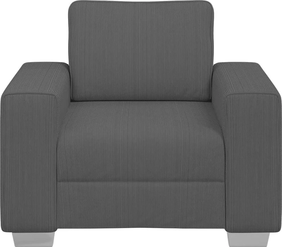 Sofa-kėdė, tamsiai pilka, 100x77x82 cm, velvetas, audinys