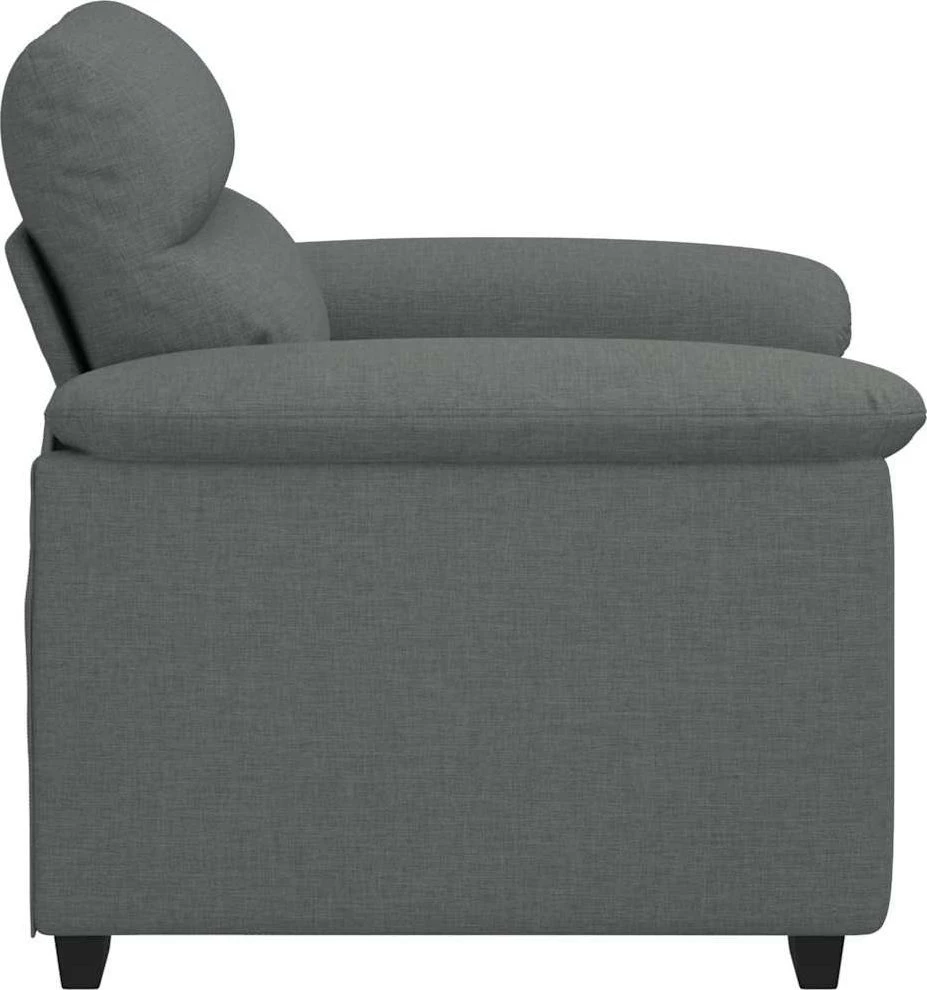Sofa-kėdė, tamsiai pilka, 100x81x84 cm, audinys