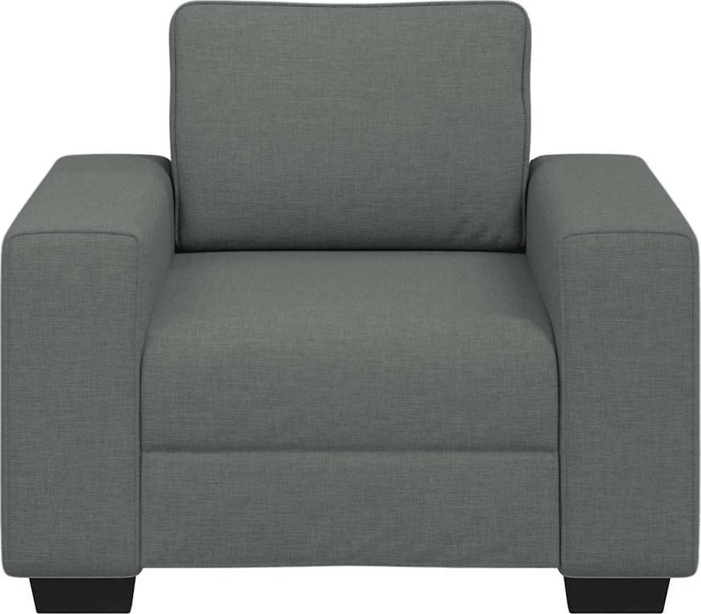 Fotelis Sofa-kėdė, tamsiai pilka, 100x77x82 cm, audinys