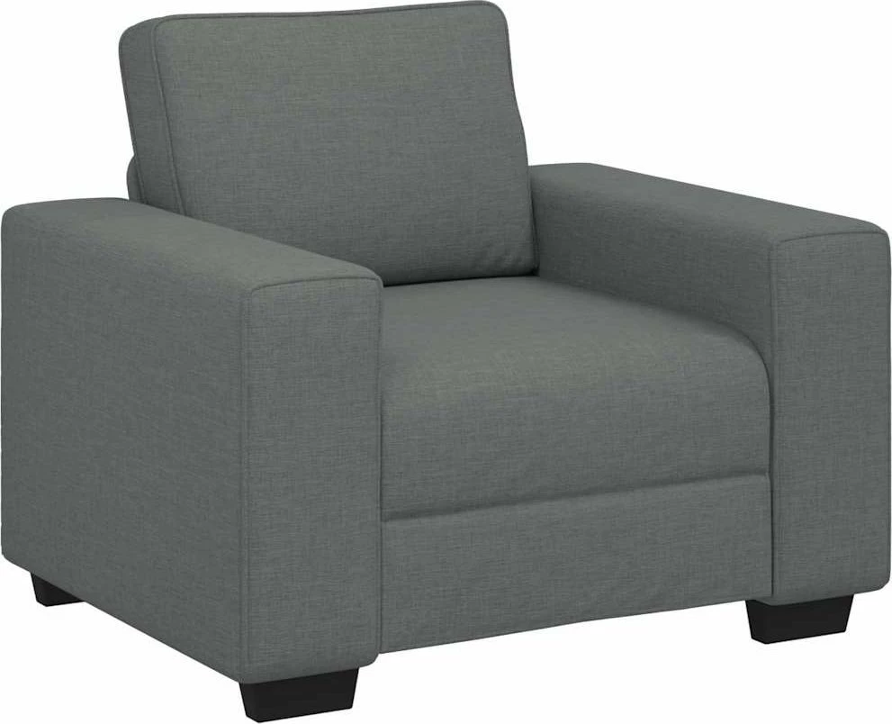 Fotelis Sofa-kėdė, tamsiai pilka, 100x77x82 cm, audinys