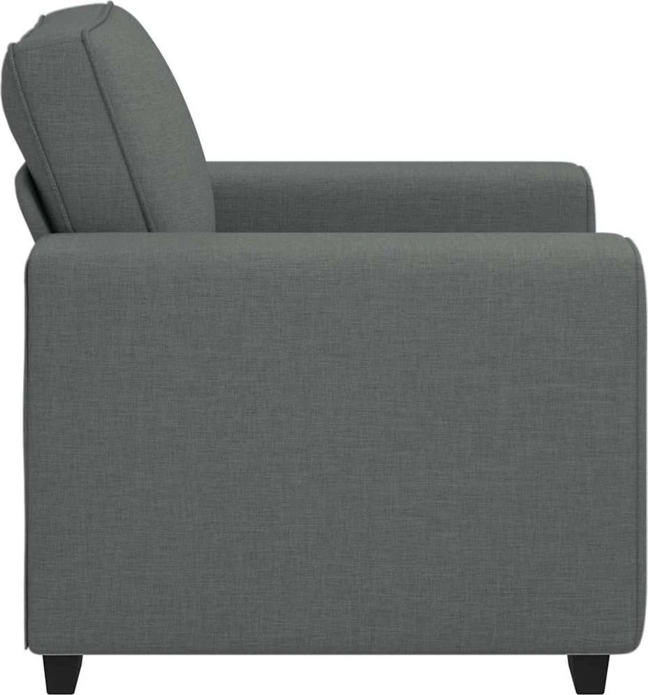 Fotelis Sofa-kėdė, tamsiai pilka, 100x77x82 cm, audinys