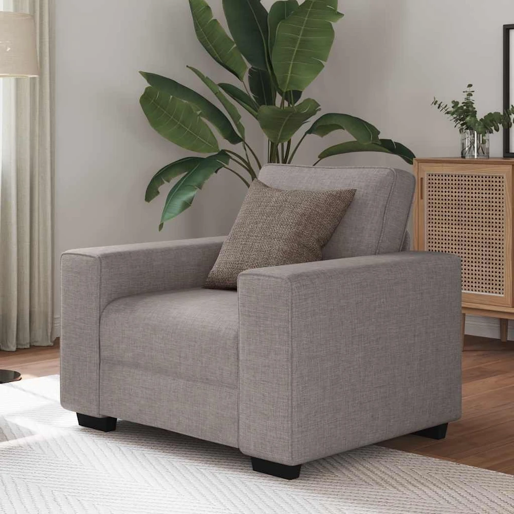 Sofa Sofos krėslas, pilkai rudas, 100x77x82 cm, audinys