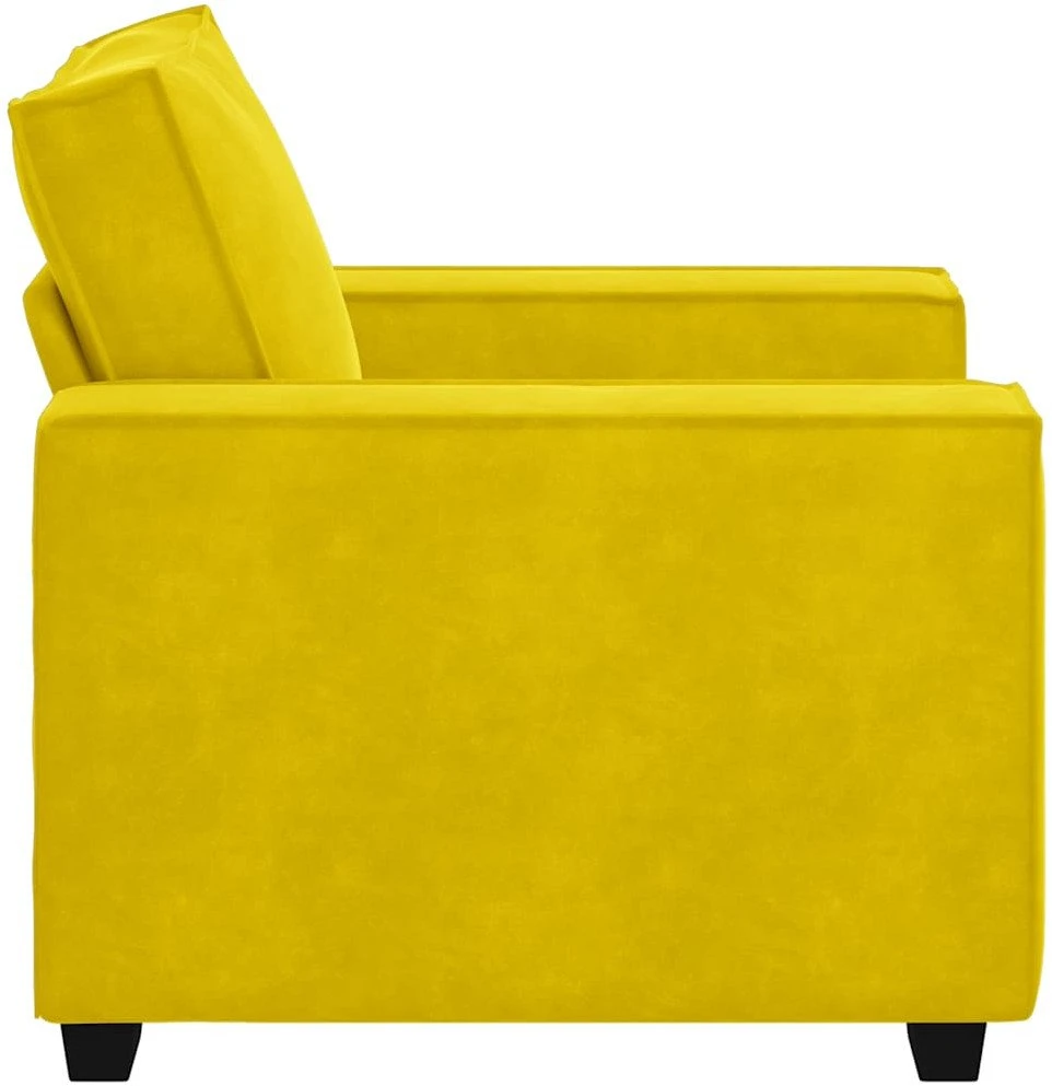 Sofa-kėdė, geltona, 100x78x84 cm, aksomas