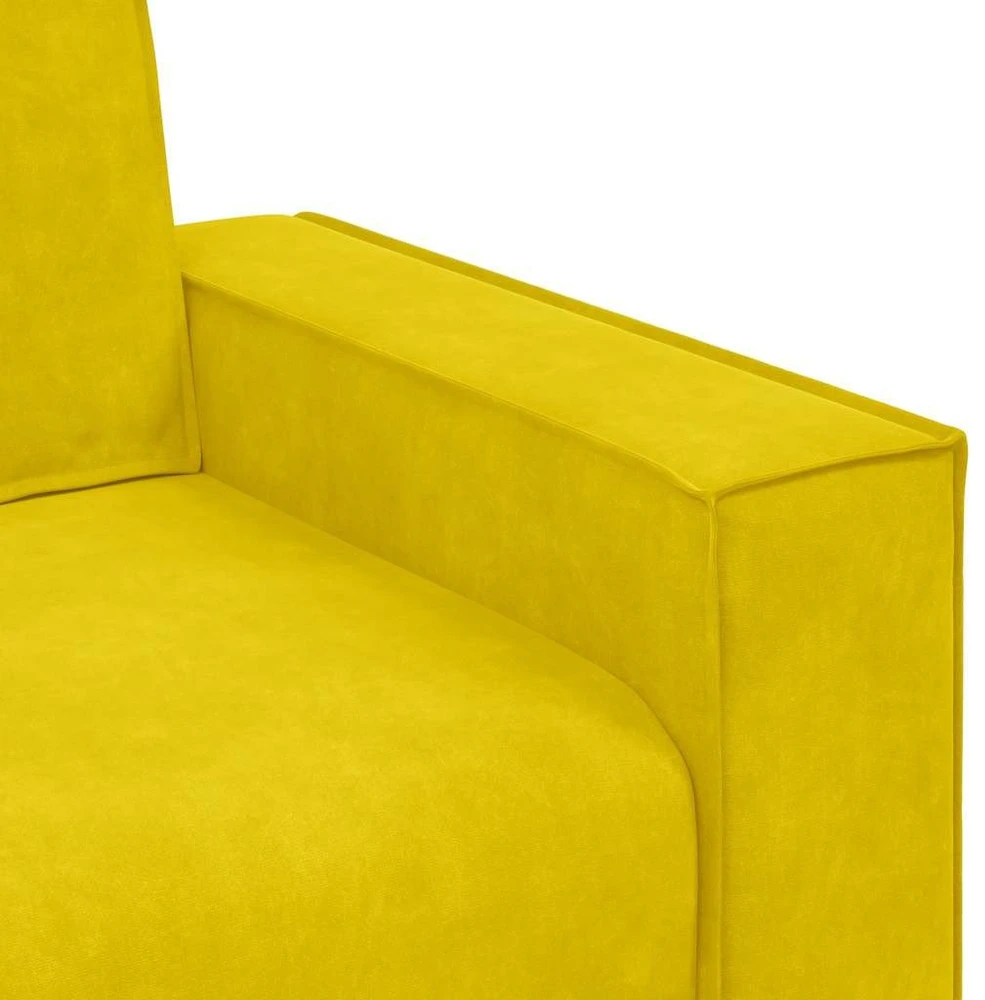 Sofa-kėdė, geltona, 100x78x84 cm, aksomas