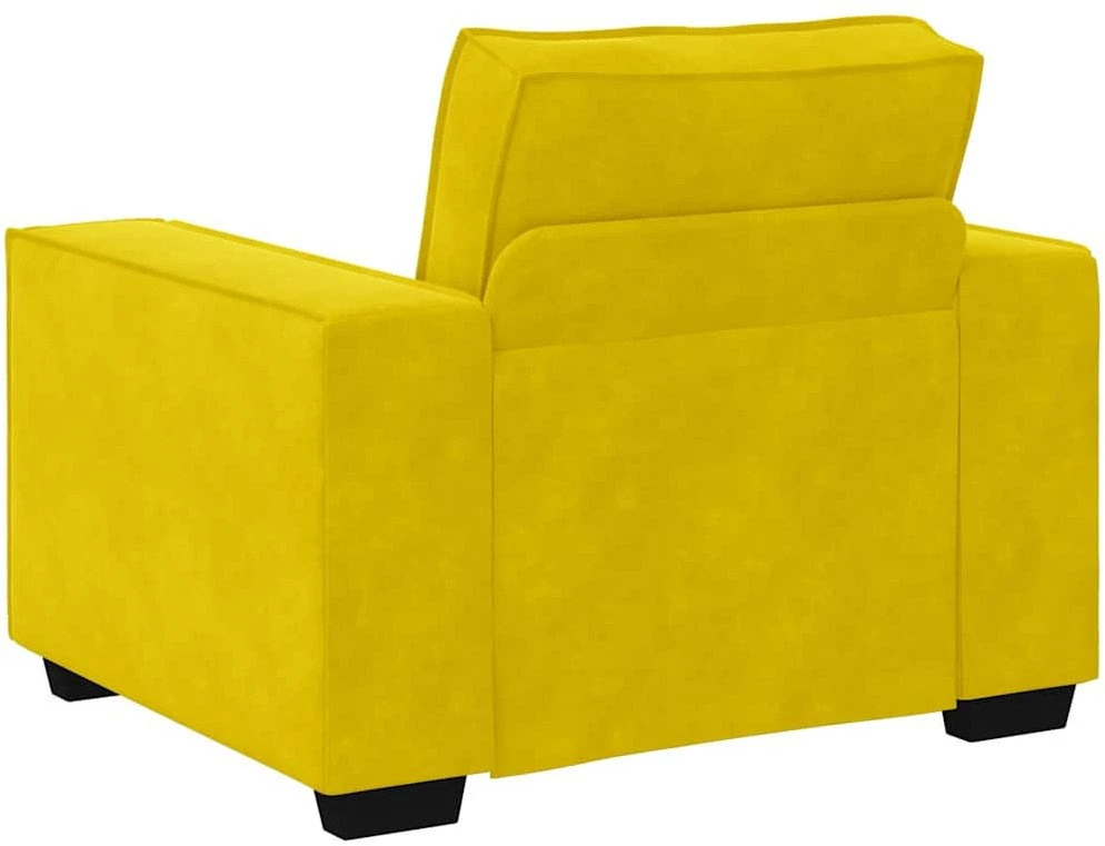 Sofa-kėdė, geltona, 100x78x84 cm, aksomas