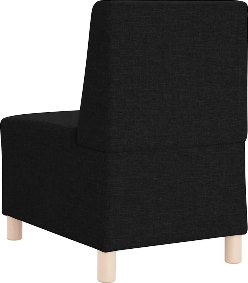 Modulinė sofa be porankių, juoda, 55 cm, audinys