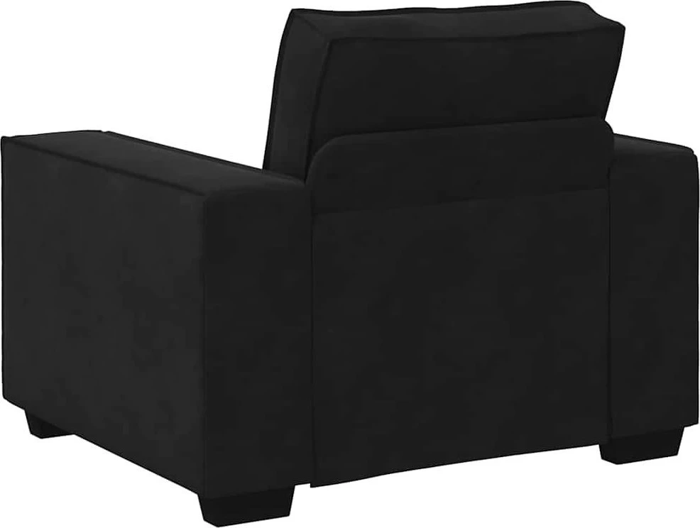 Sofa-kėdė, juoda, 100x78x84 cm, aksominis