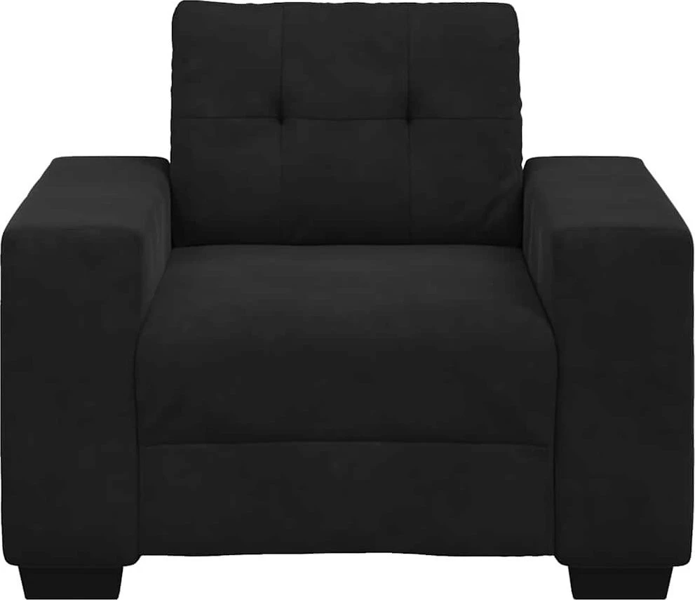 Sofa-kėdė, juoda, 100x78x80 cm, aksomas