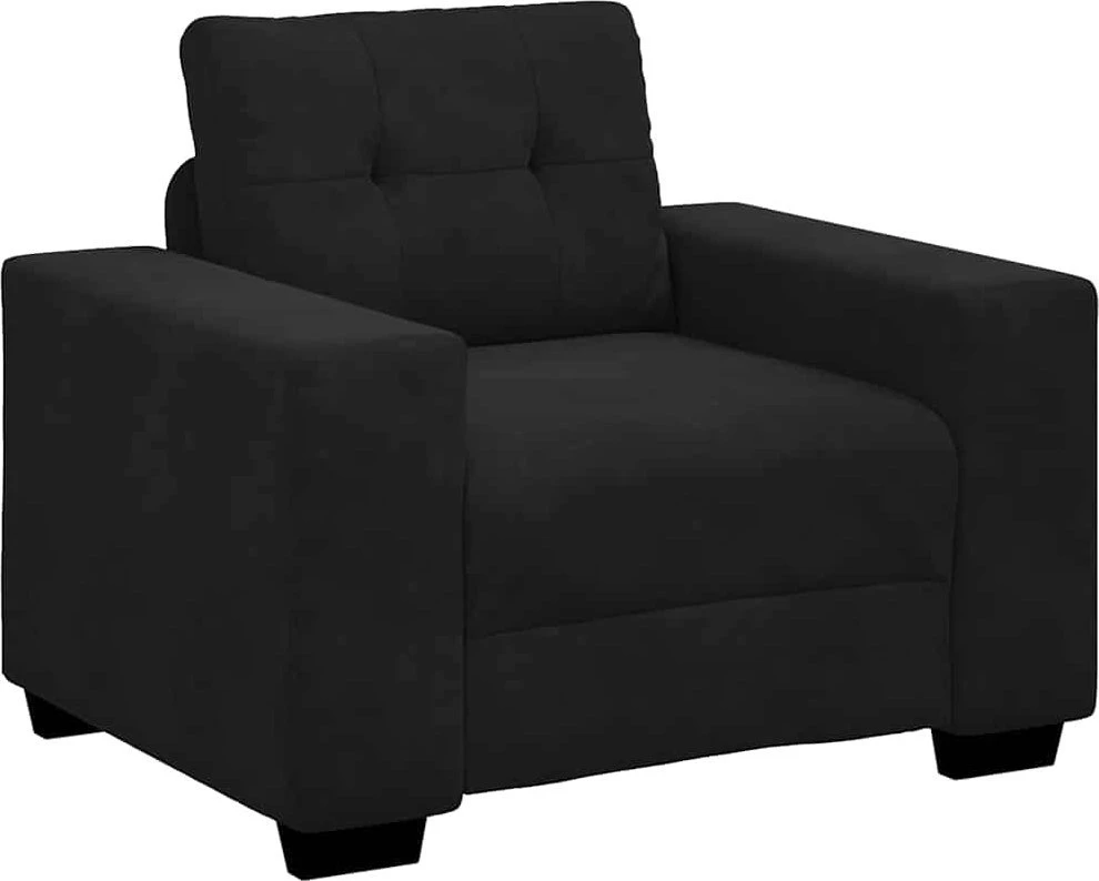 Sofa-kėdė, juoda, 100x78x80 cm, aksomas