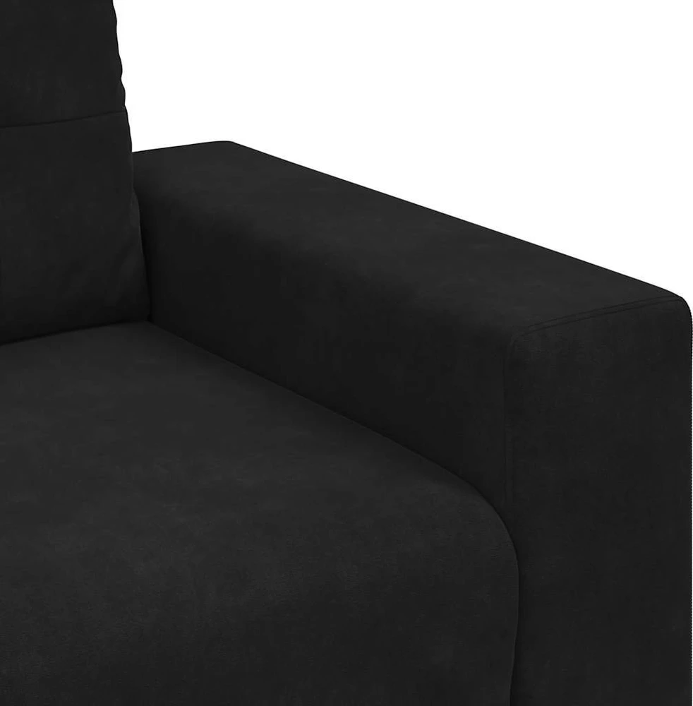 Sofa-kėdė, juoda, 100x78x80 cm, aksomas