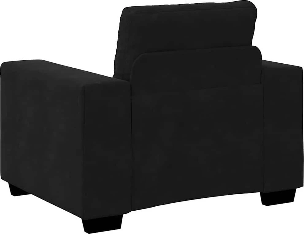 Sofa-kėdė, juoda, 100x78x80 cm, aksomas
