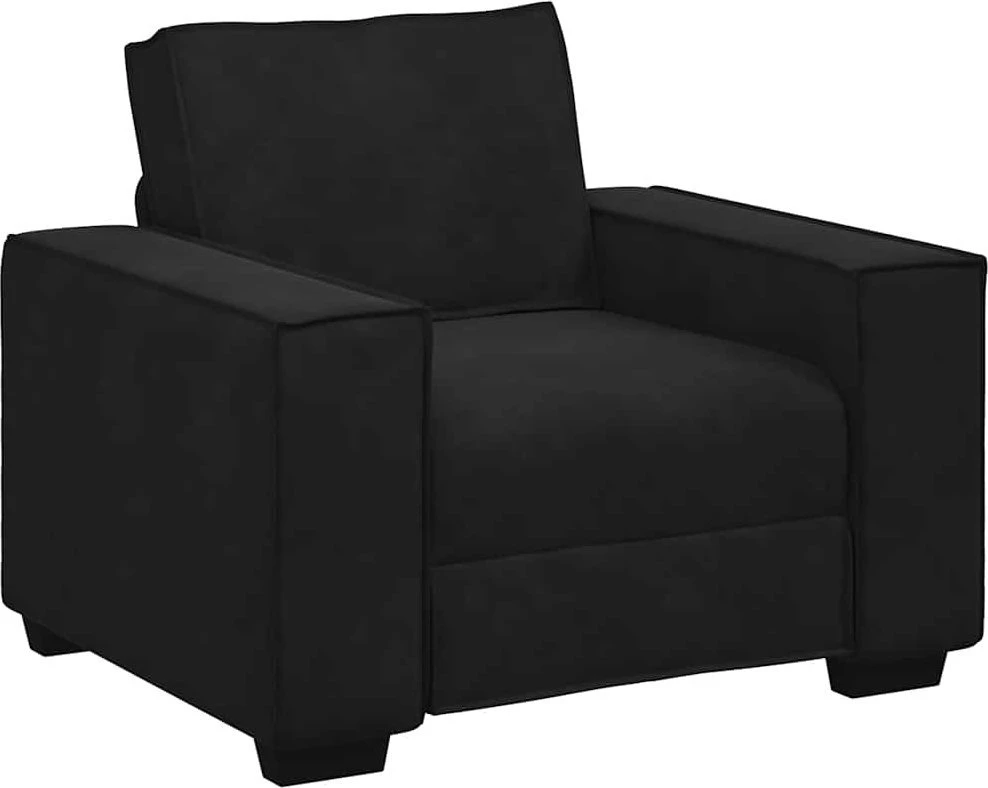 Sofa-kėdė, juoda, 100x78x84 cm, aksominis
