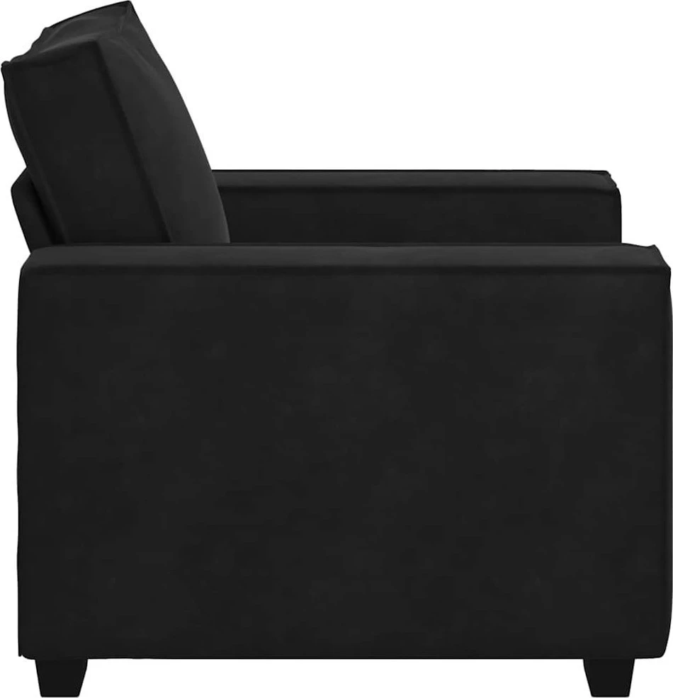 Sofa-kėdė, juoda, 100x78x84 cm, aksominis