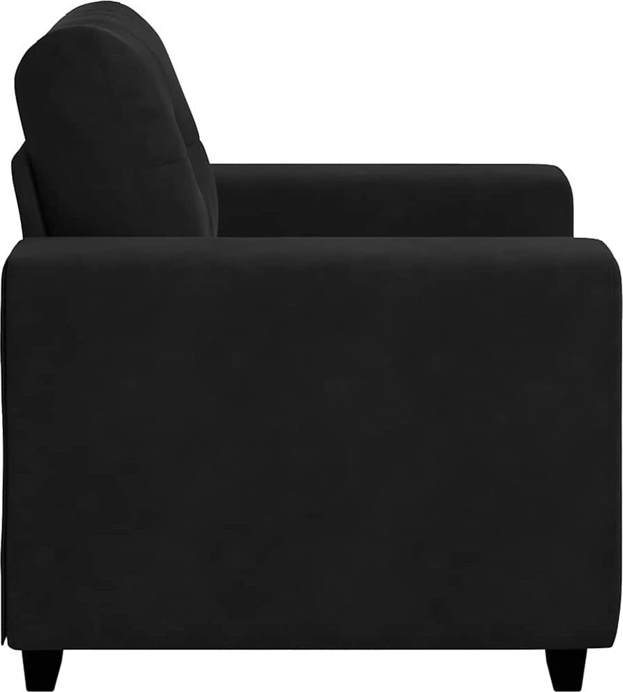Sofa-kėdė, juoda, 100x78x80 cm, aksomas