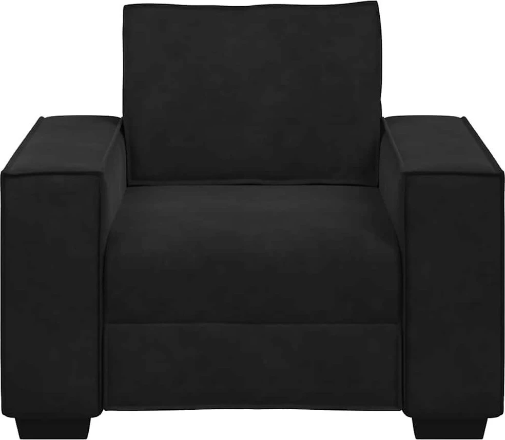 Sofa-kėdė, juoda, 100x78x84 cm, aksominis