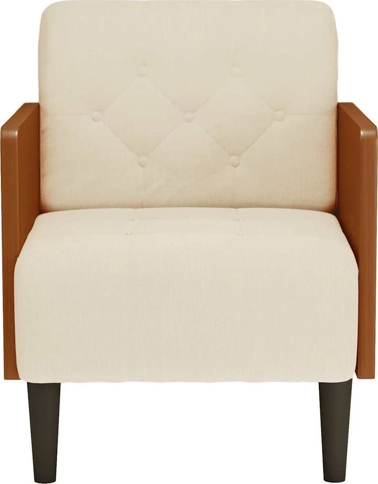 Fotelis Sofa-kėdė su porankiais, 55 cm, linas