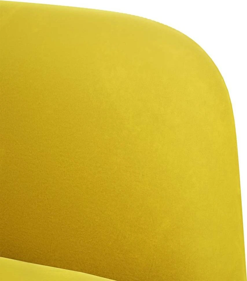 Fotelis Sofa-kėdė su porankiais, geltona, 54 cm, aksomas