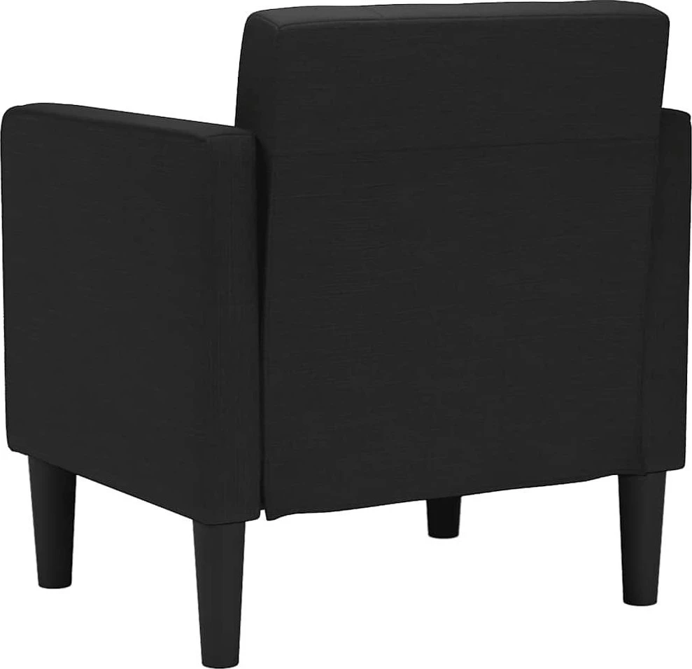 Fotelis Sofa-kėdė su porankiais, juoda, 53 cm, audinys
