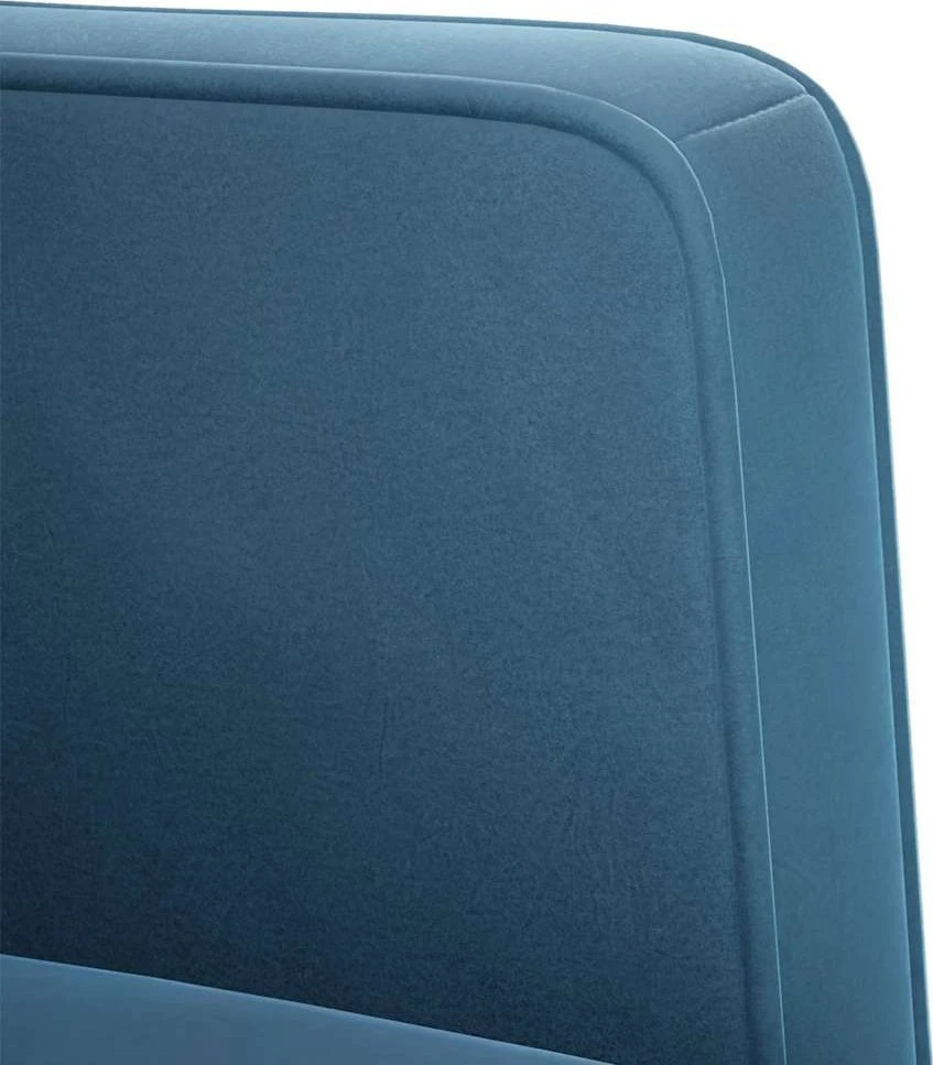 Fotelis Sofa-kėdė su porankiais, mėlyna, 53 cm, aksomas
