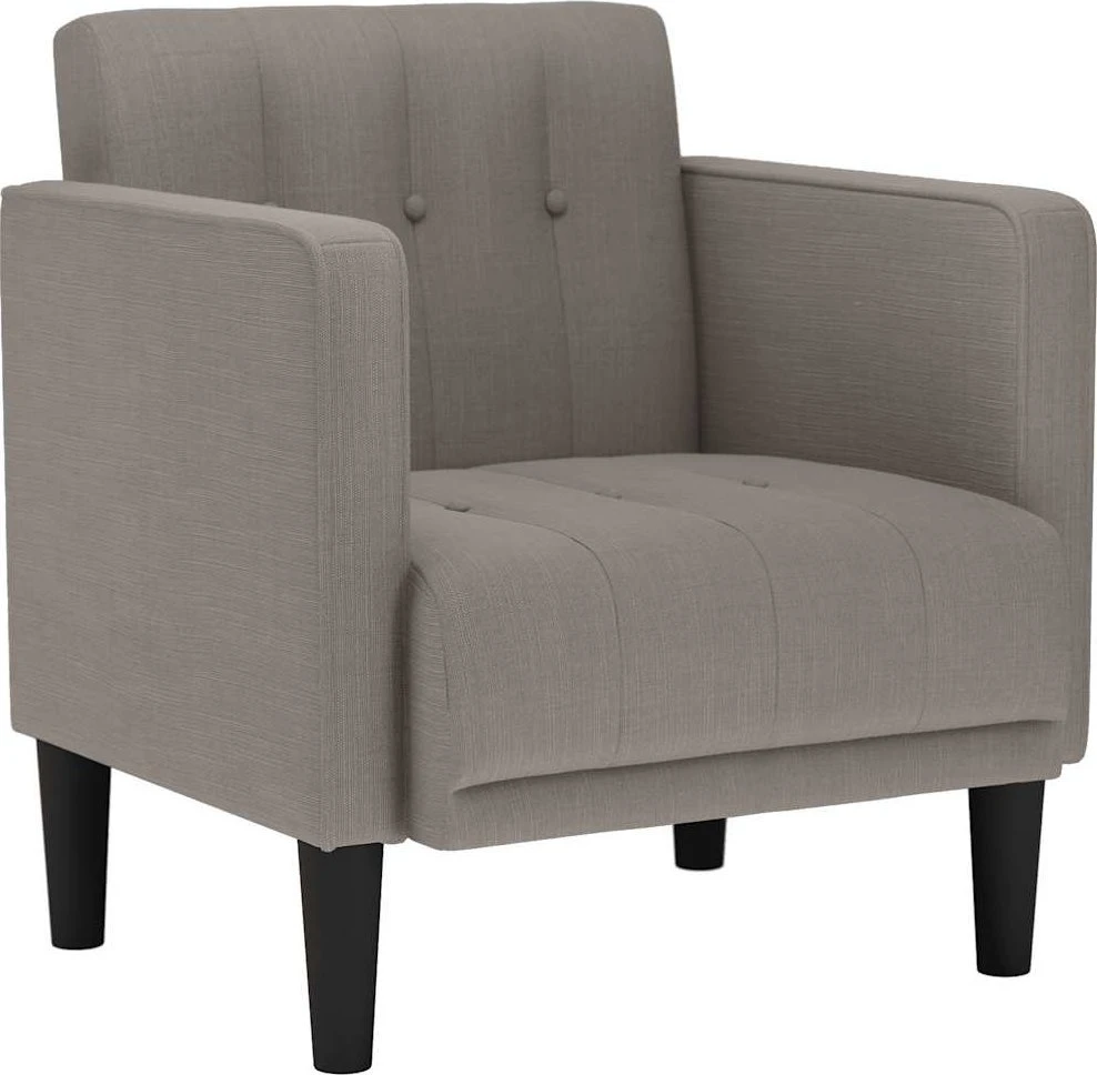 Fotelis Sofa-kėdė su porankiais, pilkai ruda, 53 cm, audinys