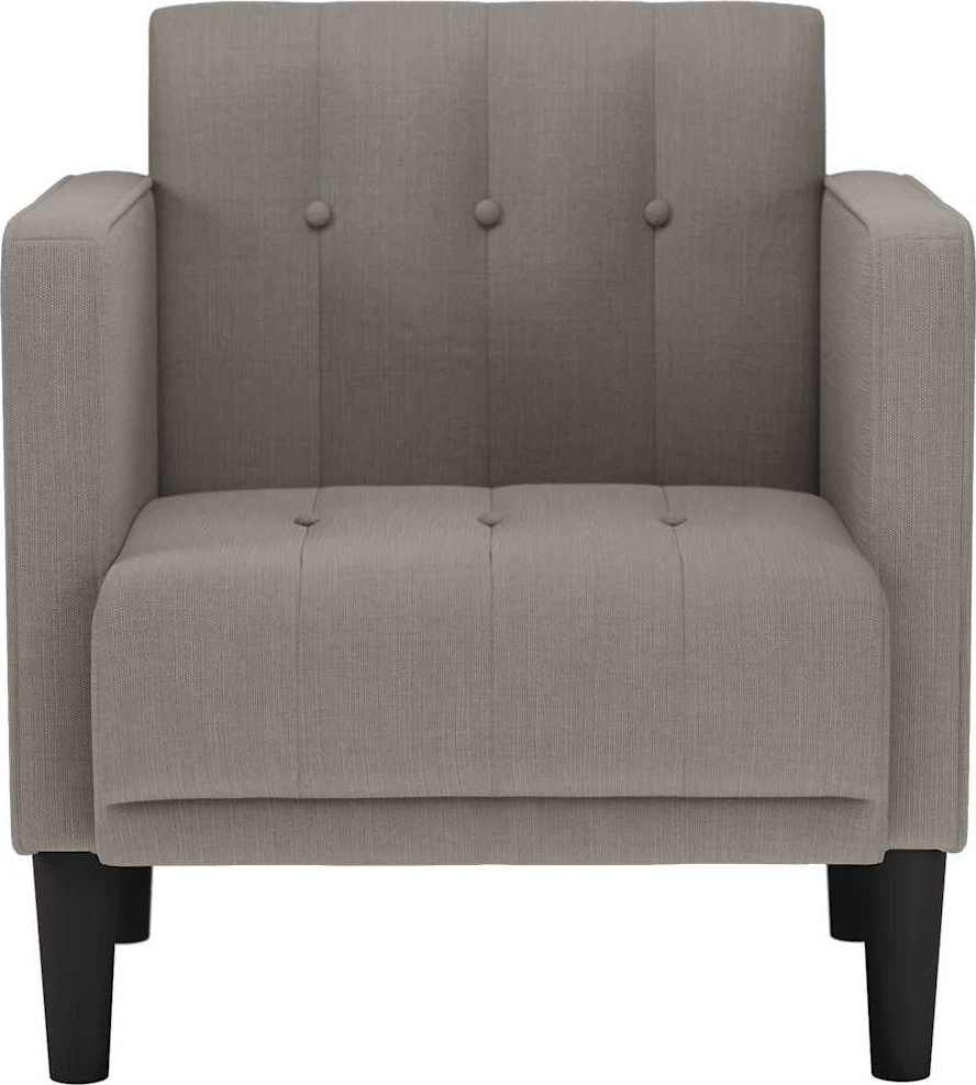 Fotelis Sofa-kėdė su porankiais, pilkai ruda, 53 cm, audinys