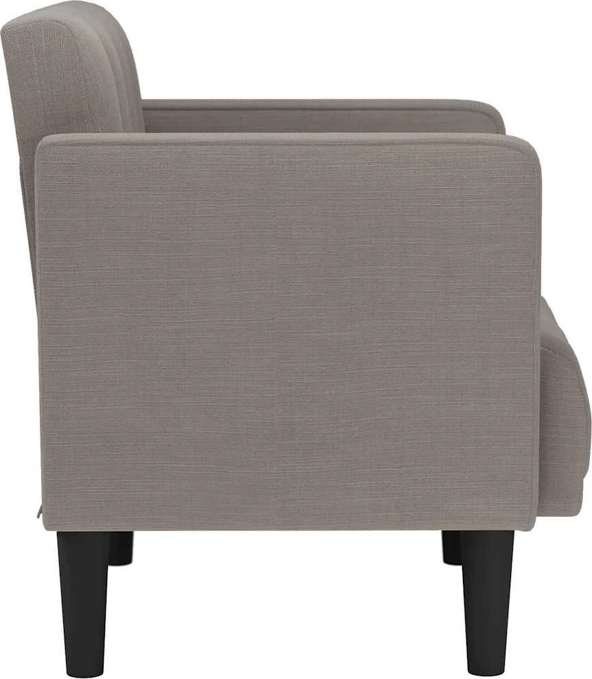Fotelis Sofa-kėdė su porankiais, pilkai ruda, 53 cm, audinys