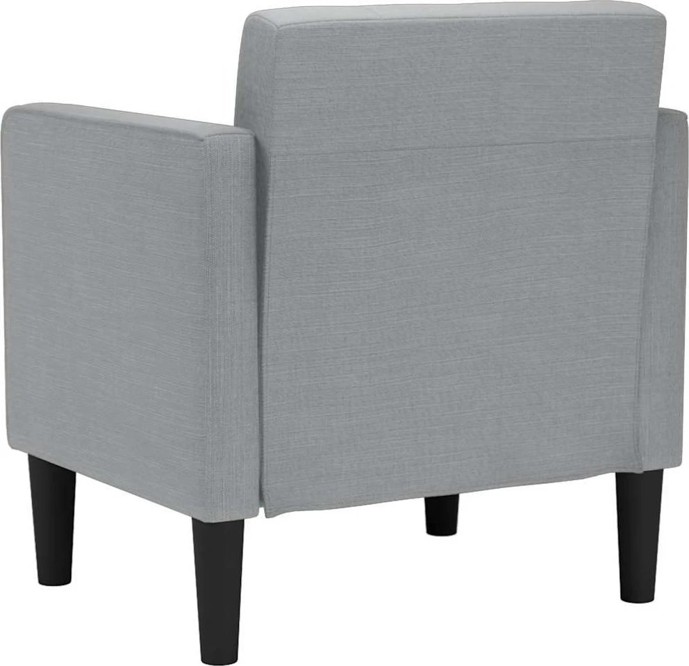 Fotelis Sofa-kėdė su porankiais, šviesiai pilka, 53 cm, audinys