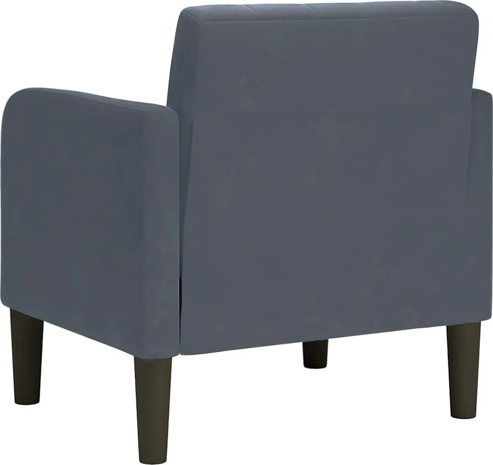Fotelis Sofa-kėdė su porankiais, tamsiai pilka, 54 cm, aksomas