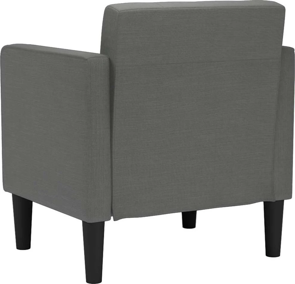 Fotelis Sofa-kėdė su porankiais, tamsiai pilka, 53 cm, audinys