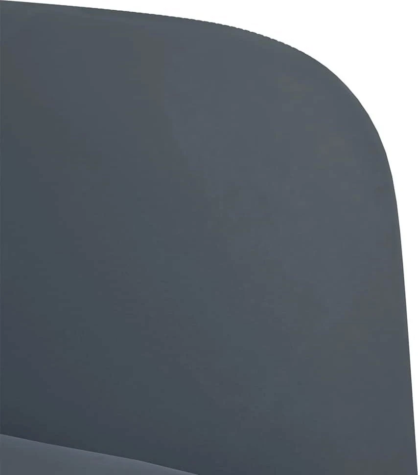 Fotelis Sofa-kėdė su porankiais, tamsiai pilka, 54 cm, aksomas